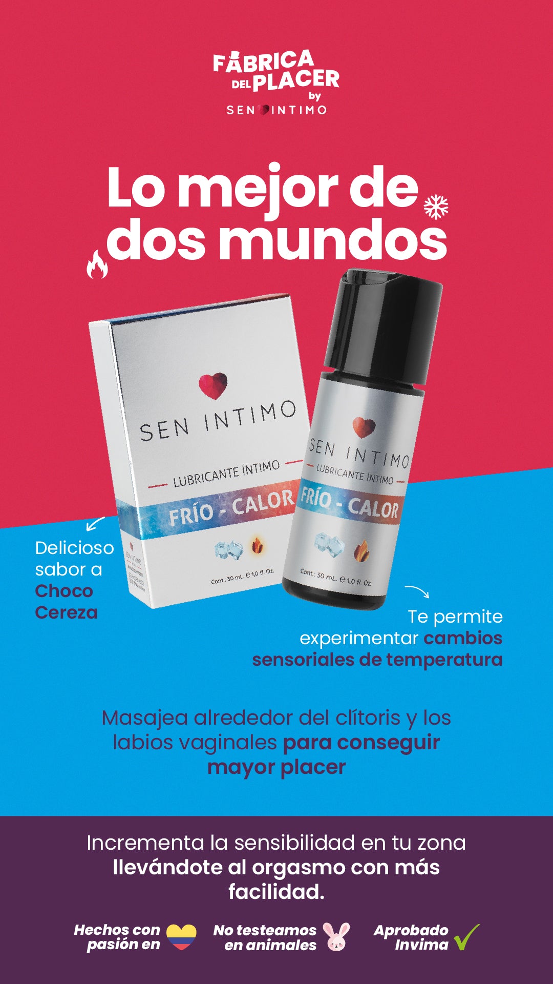 Lubricante Íntimo Multiorgasmos Frío/Calor x 30 ml